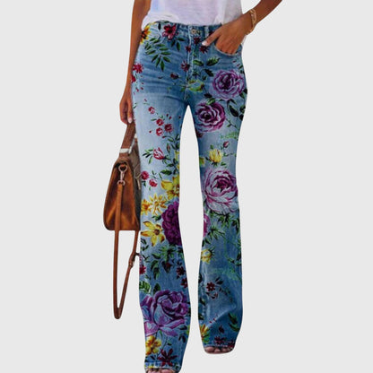 Chloe | Womens Floral Printed Skinny Jeans