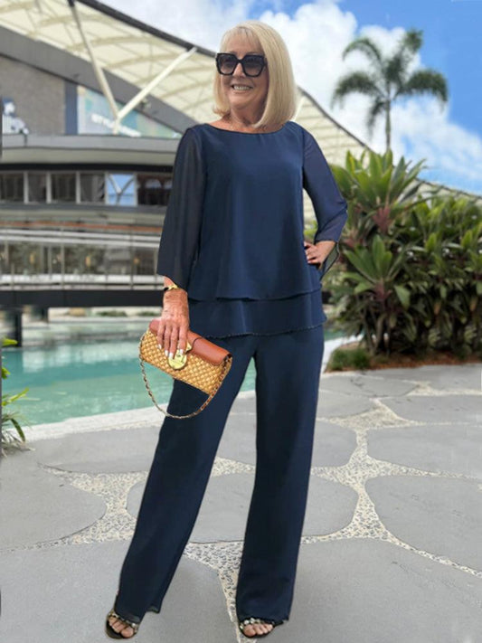 Women's Long Sleeve And Pants Set - 
Fashinoza