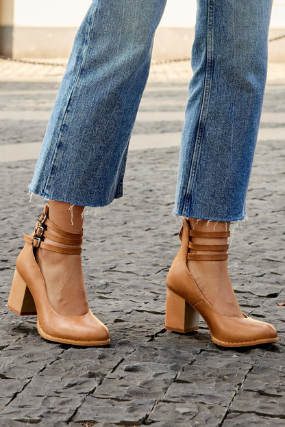 Women's Heels Adjustable Buckle Closure