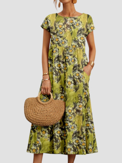 Women's Midi Floral Print Dress