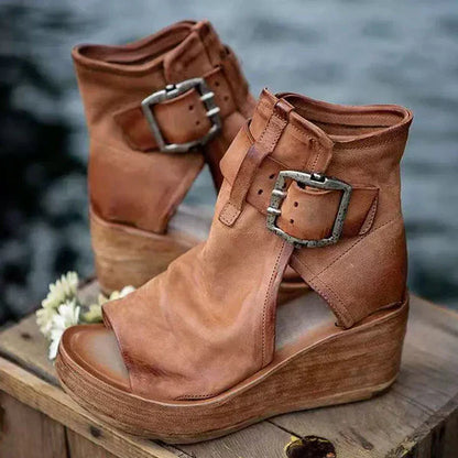 Women's Ankle Strap Sandals Buckle Closure