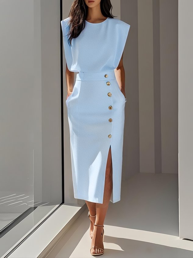 Women's Structured Midi Dress
