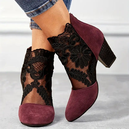 Bella | Women Winter Block Heel Ankle Boots