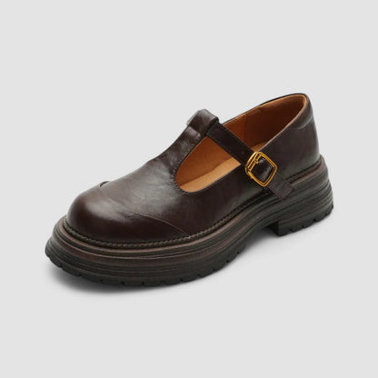 Women's Mary Jane Shoes Thick Sole Buckle Style