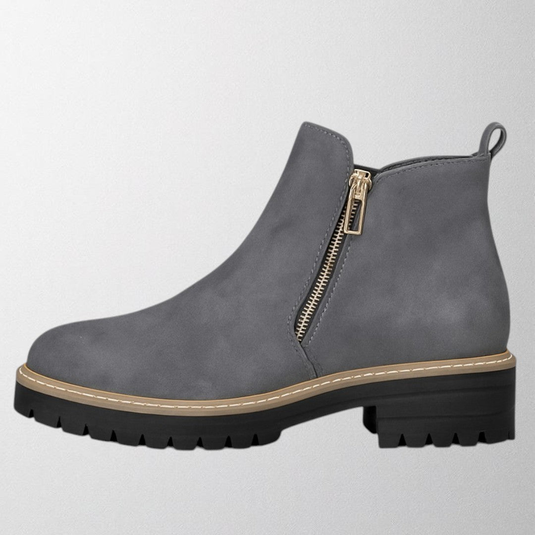 Women's Round Toe Zip Shoes