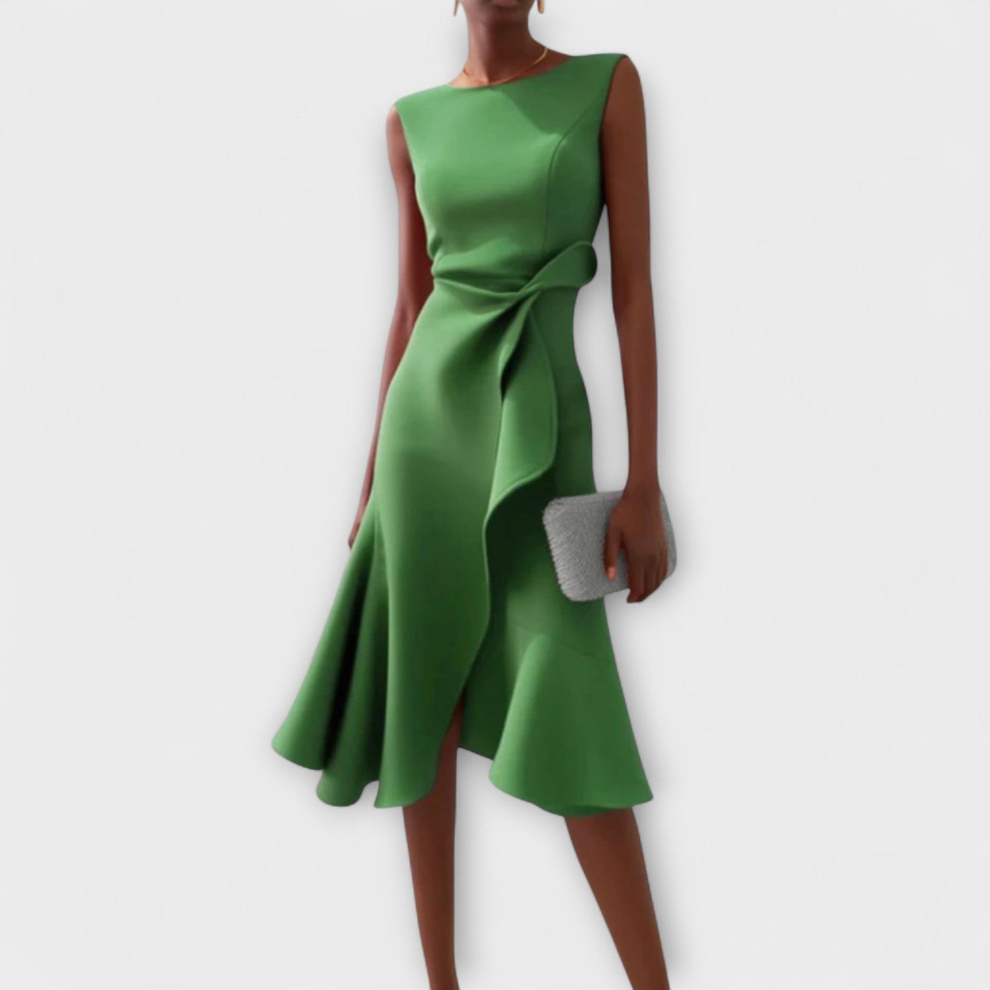 Women's Sleeveless Ruffle Hem Dress