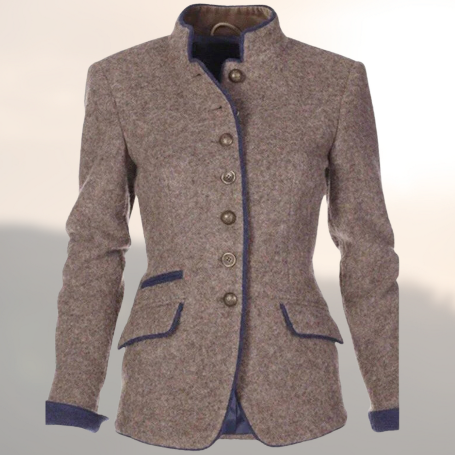 Women's Stand Collar Button Front Jacket