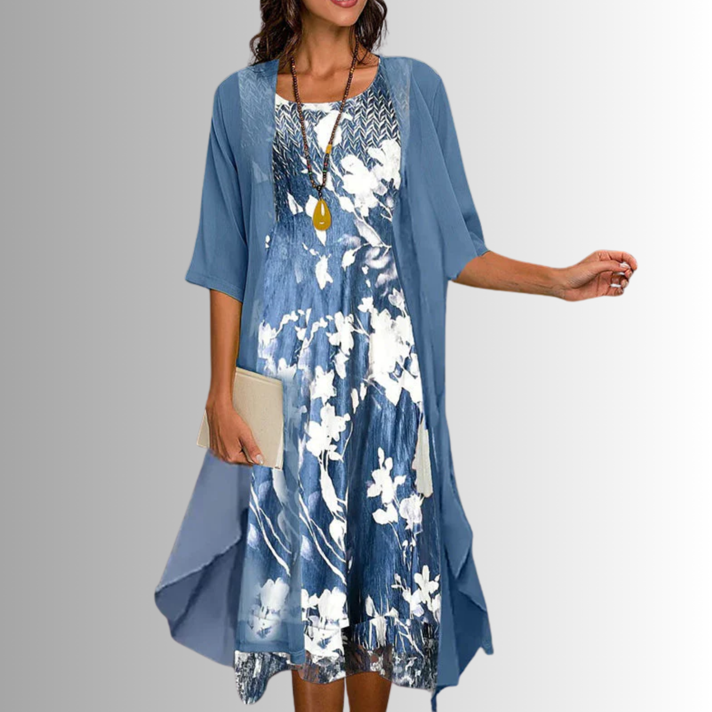 Women's Open Front Midi Dress