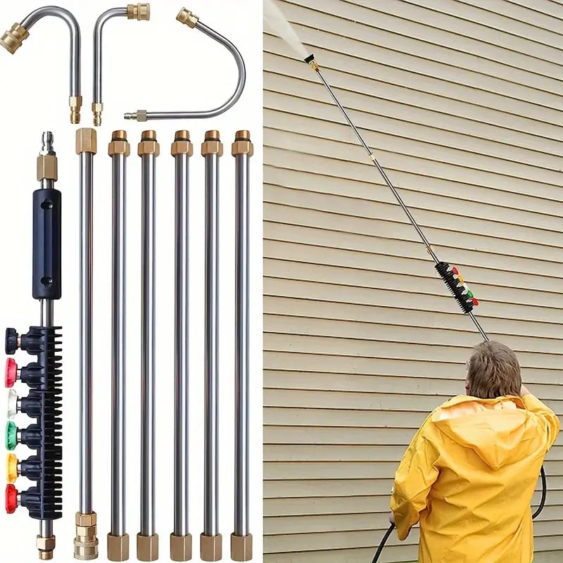 High Pressure Washer Wand Set 4000 PSI Telescoping - Fashinoza