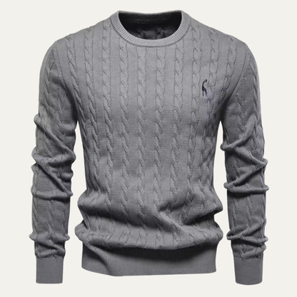 Men's Classic Cotton Cable Knit Sweater