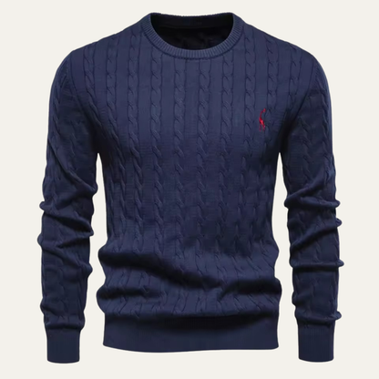 Men's Classic Cotton Cable Knit Sweater