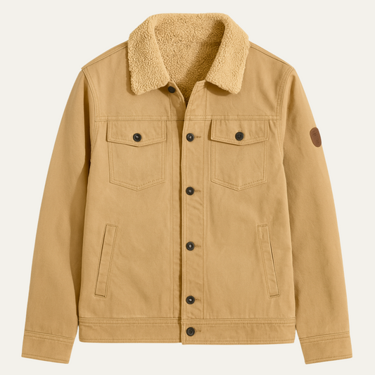 Men's Warm Fleece Sherpa Jacket - Fashinoza