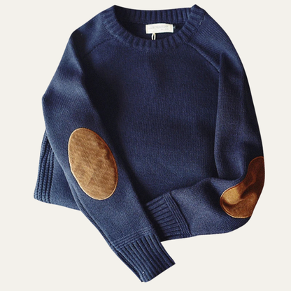 Briarwood Men's Knit Sweater Elbow Patches Oversized