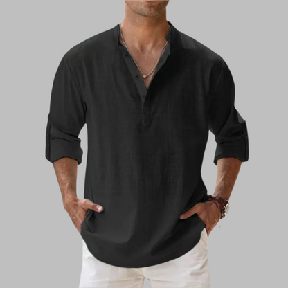 Men's Linen Relaxed Fit Summer Shirt