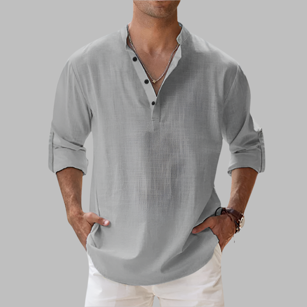Men's Linen Relaxed Fit Summer Shirt
