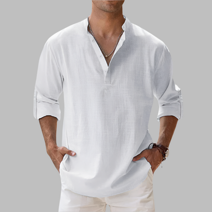 Men's Linen Relaxed Fit Summer Shirt