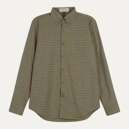 Men's Vintage Checkered Dress Shirt - Fashinoza