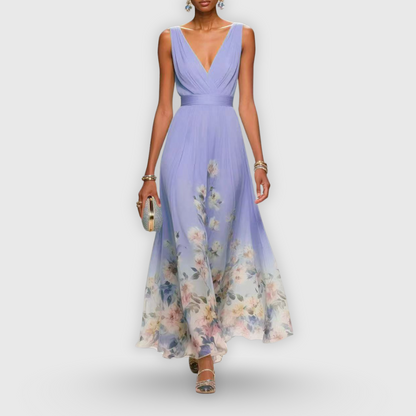 Maria | Womens Floral V Neck Maxi Dress