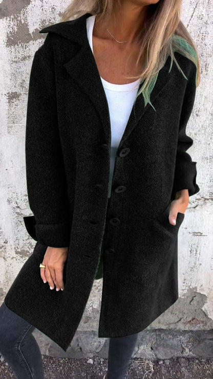 Women's Wool Lapel Coat