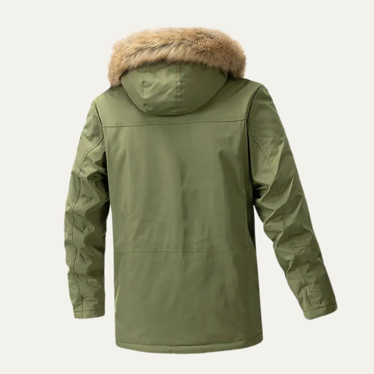 Men's Hooded Padded Cotton Jacket Fur Collar