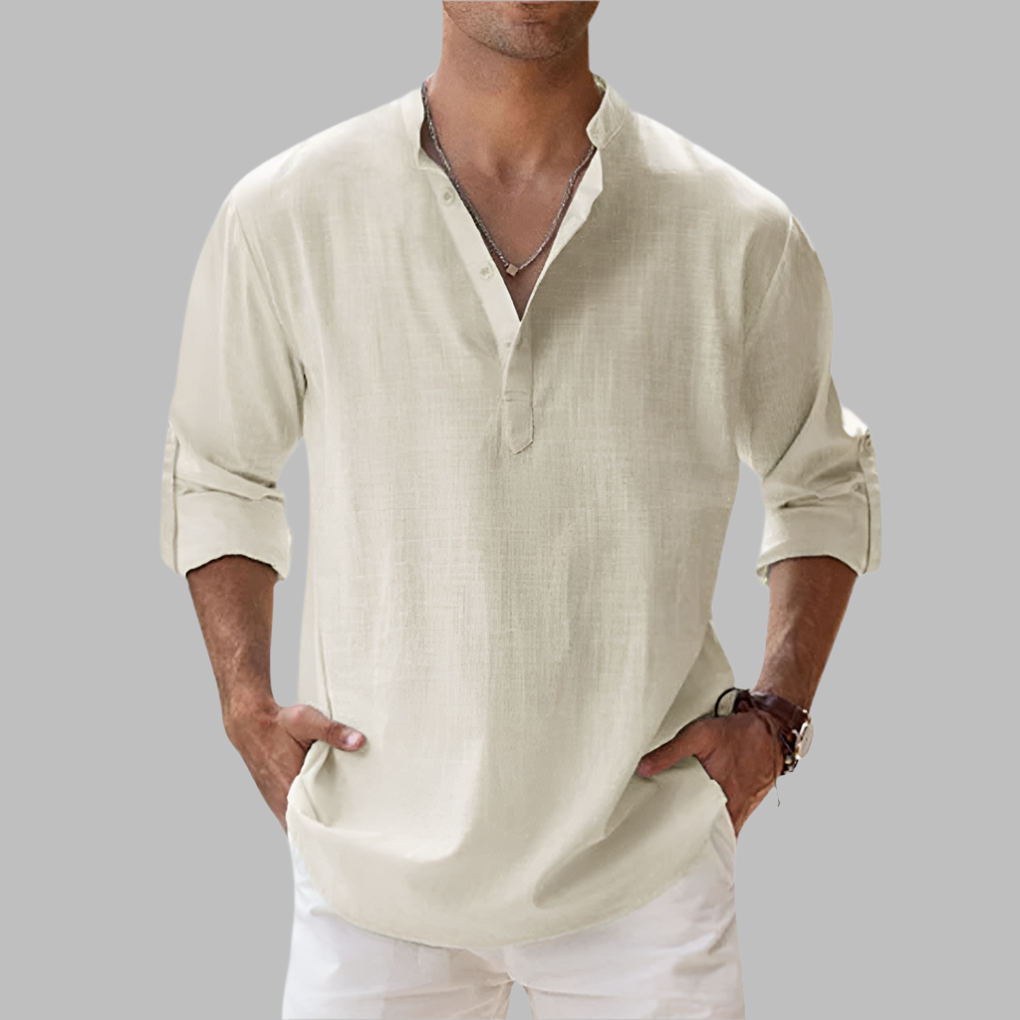 Men's Linen Relaxed Fit Summer Shirt