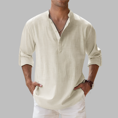 Men's Linen Relaxed Fit Summer Shirt