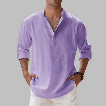 Men's Linen Relaxed Fit Summer Shirt