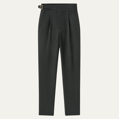 Men's Retro High Waist Pleated Pants - Fashinoza