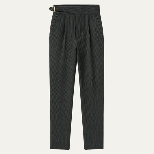 Men's Retro High Waist Pleated Pants - Fashinoza