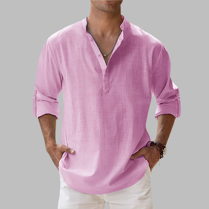 Men's Linen Relaxed Fit Summer Shirt