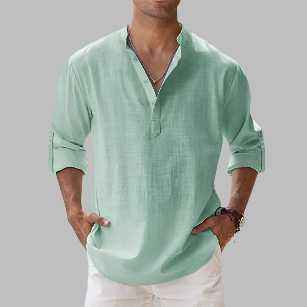 Men's Linen Relaxed Fit Summer Shirt