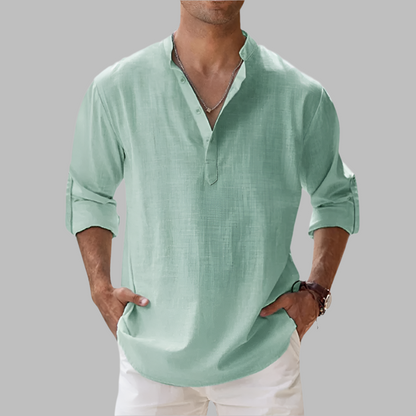 Men's Linen Relaxed Fit Summer Shirt