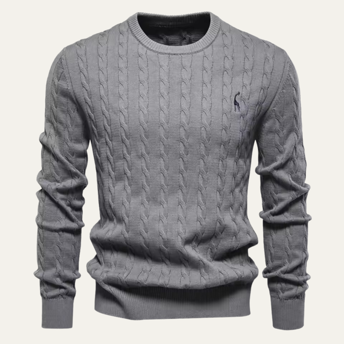 Men's Classic Crew Neck Knitted Sweater - Fashinoza