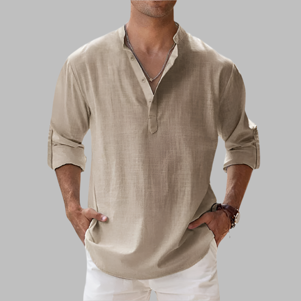 Men's Linen Relaxed Fit Summer Shirt