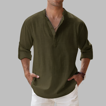 Men's Linen Relaxed Fit Summer Shirt