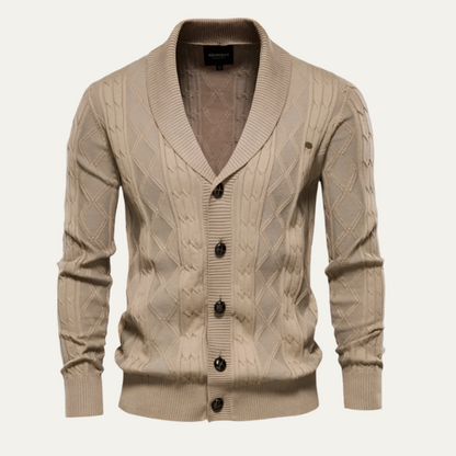 Men's Elegant Cardigan Sweater - Fashinoza