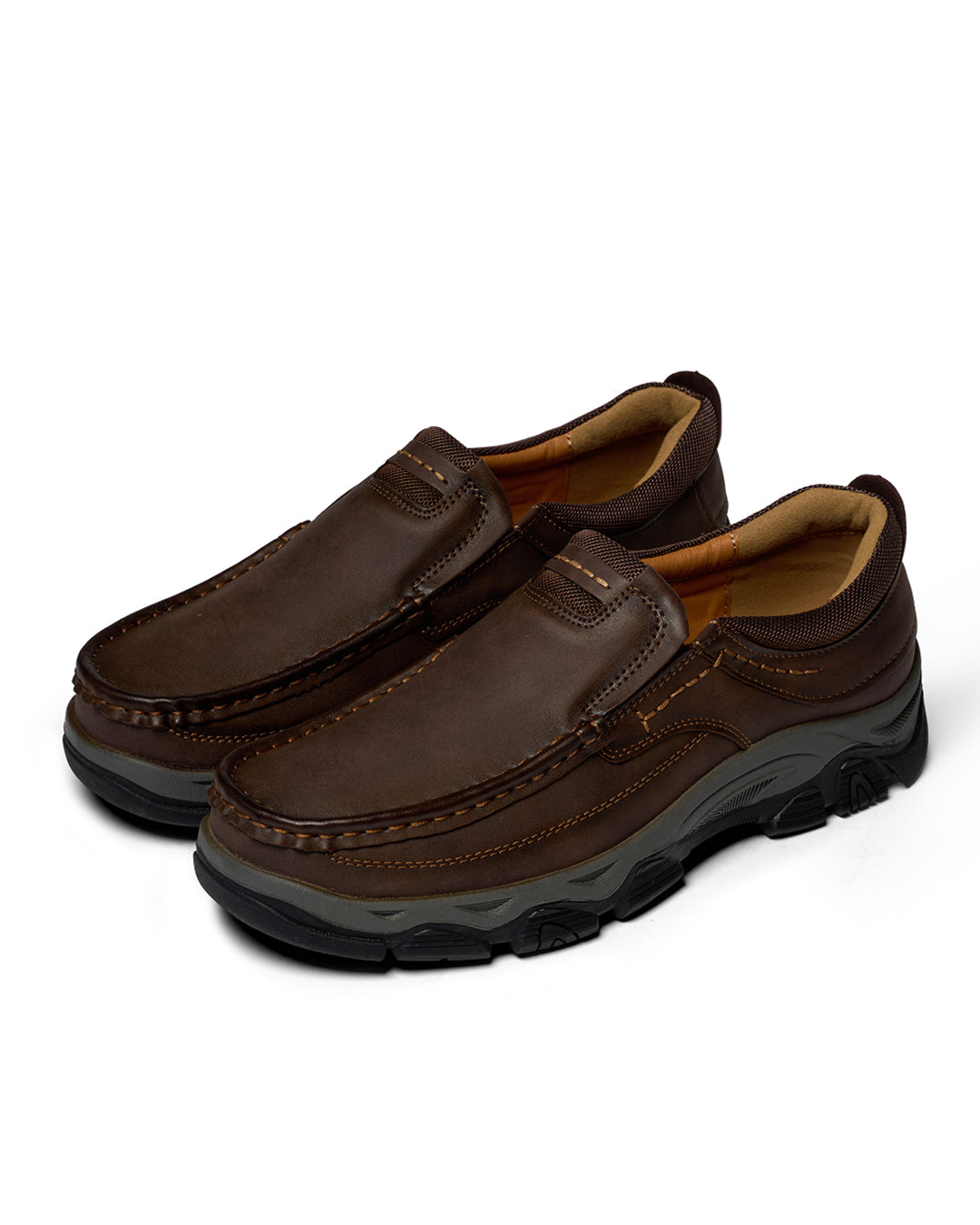 Men's Slip-On Loafers Round Toe Casual - Fashinoza