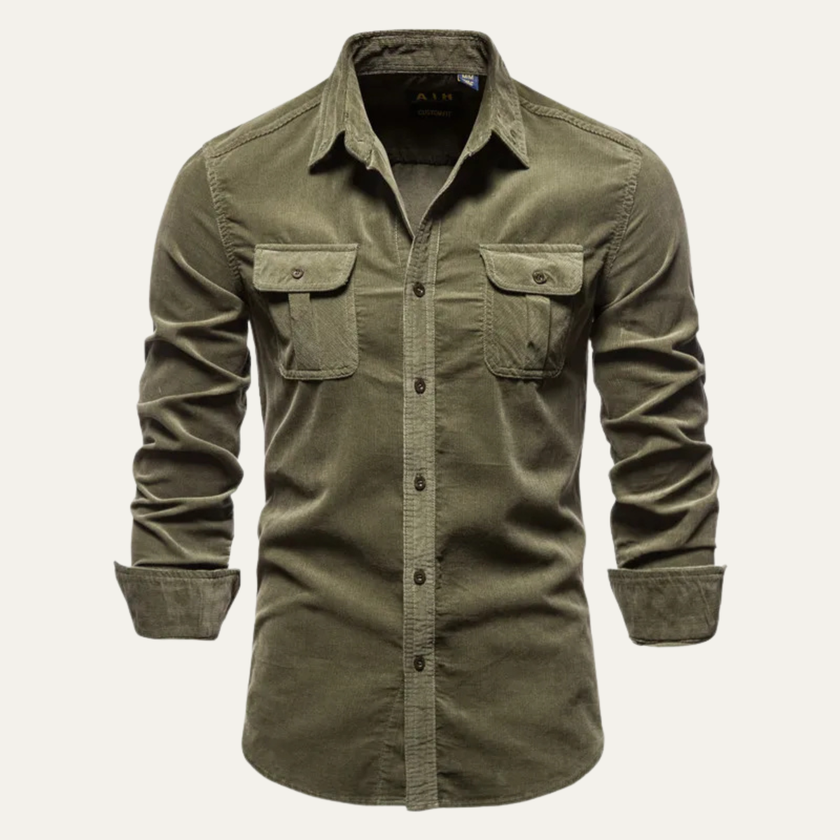 Men's Slim Fit Corduroy Shirt - Fashinoza