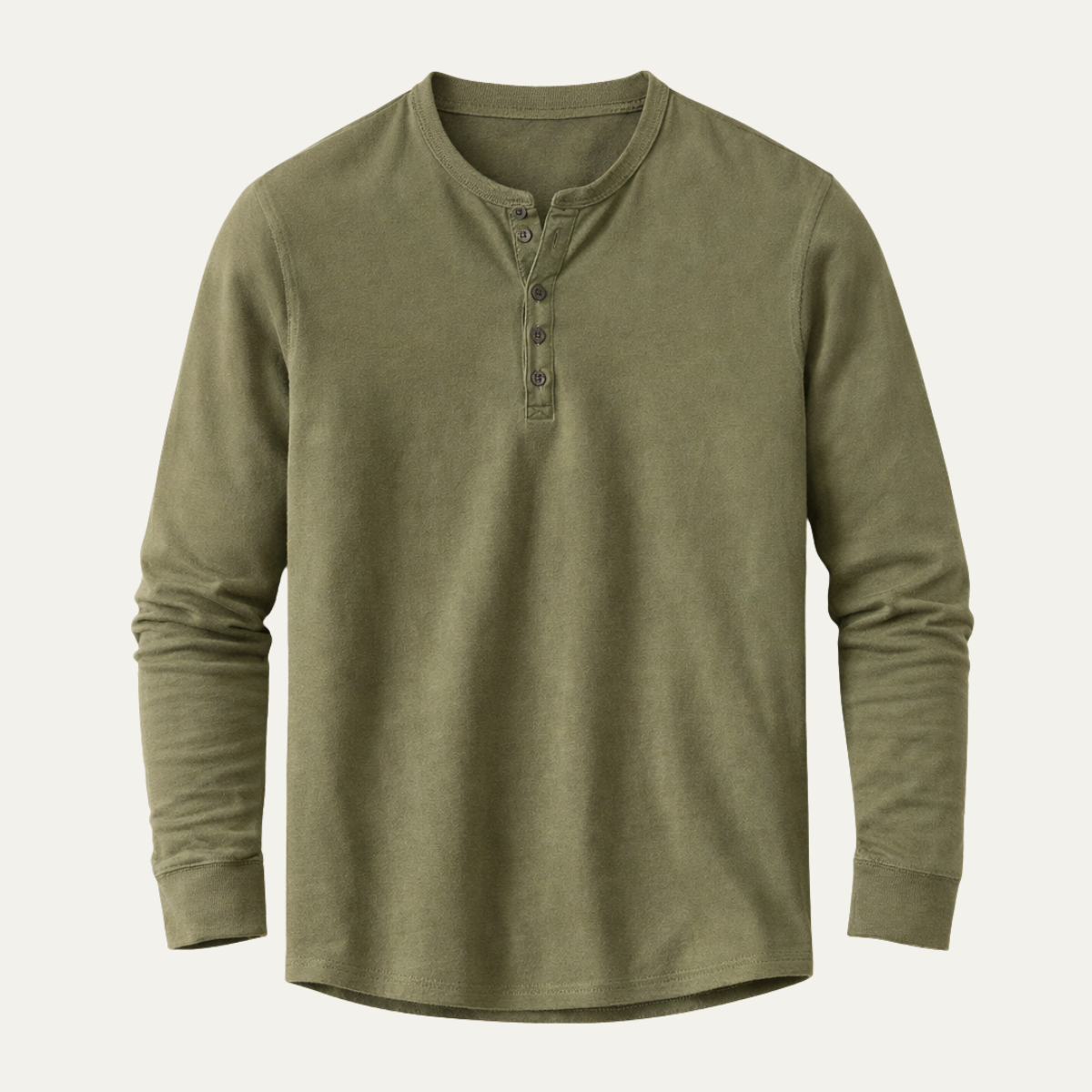 Mens Cotton Blend Henley Shirt Breathable - Fashinoza