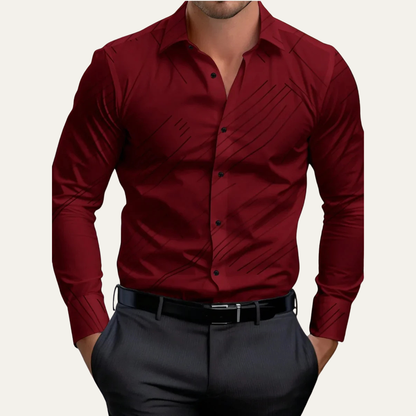 Men's Slim Fit Geometric Shirt Lightweight