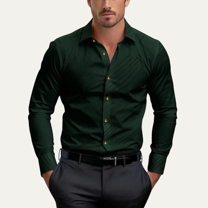Men's Slim Fit Geometric Shirt Lightweight