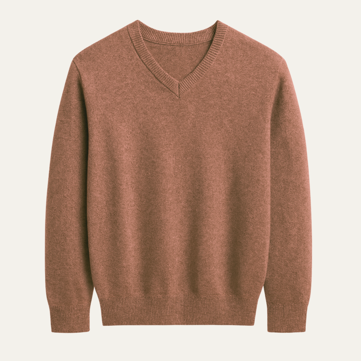 Men's Merino Wool V Neck Sweater Soft Knit - Fashinoza