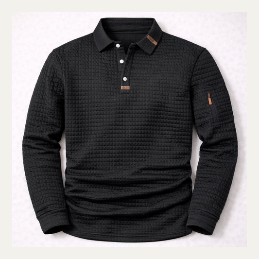 Men's Long Sleeve Golf Polo Quick Dry Shirt - Fashinoza