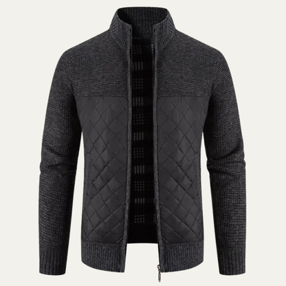 Men's Slim Fit Cardigan Warm Stand Collar - Fashinoza