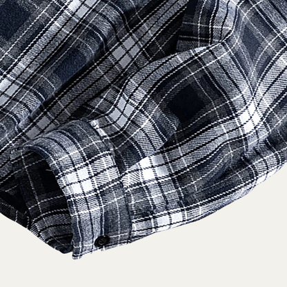 Men's Plaid Casual Shirt Loose Fit Retro