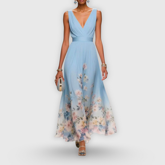 Maria | Womens Floral V Neck Maxi Dress