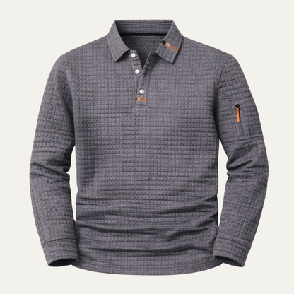 Men's Quick Dry Long Sleeve Polo Shirt - Fashinoza