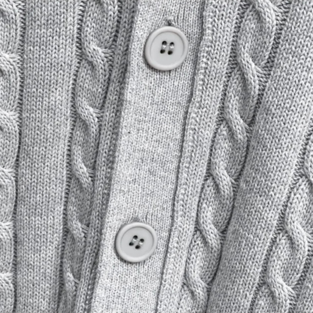 Men's Cable Knit Cardigan Button Up Sweater