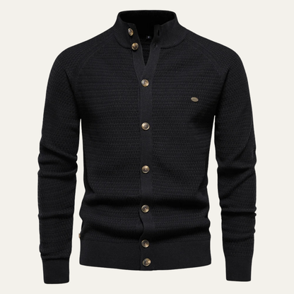 Men's Cotton Cardigan Knitted Buttoned Beige