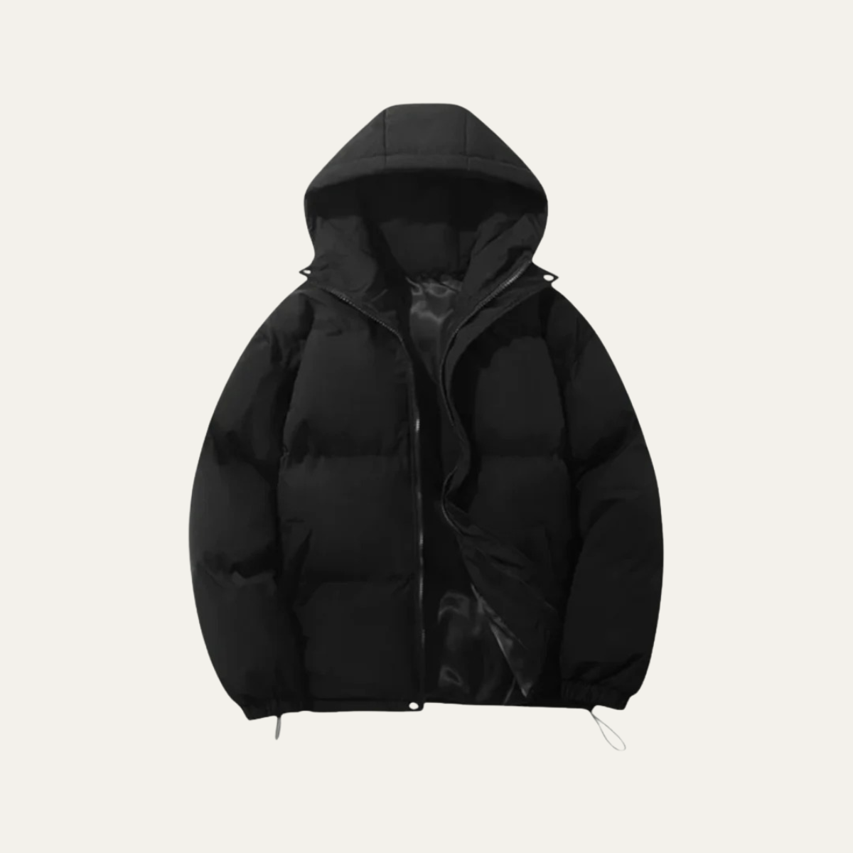 Men's Waterproof Down Puffer Jacket Black - Fashinoza